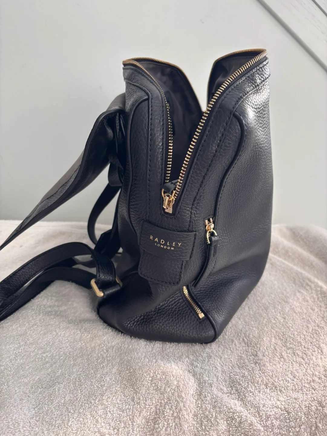 Radley London Black Leather Backpack image indicator(5)