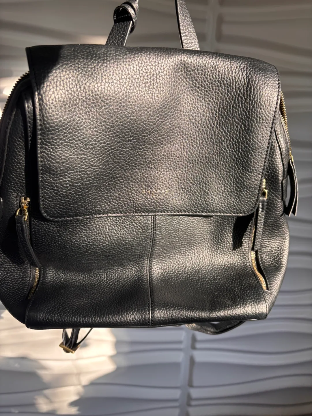 Radley London Black Leather Backpack image indicator(10)