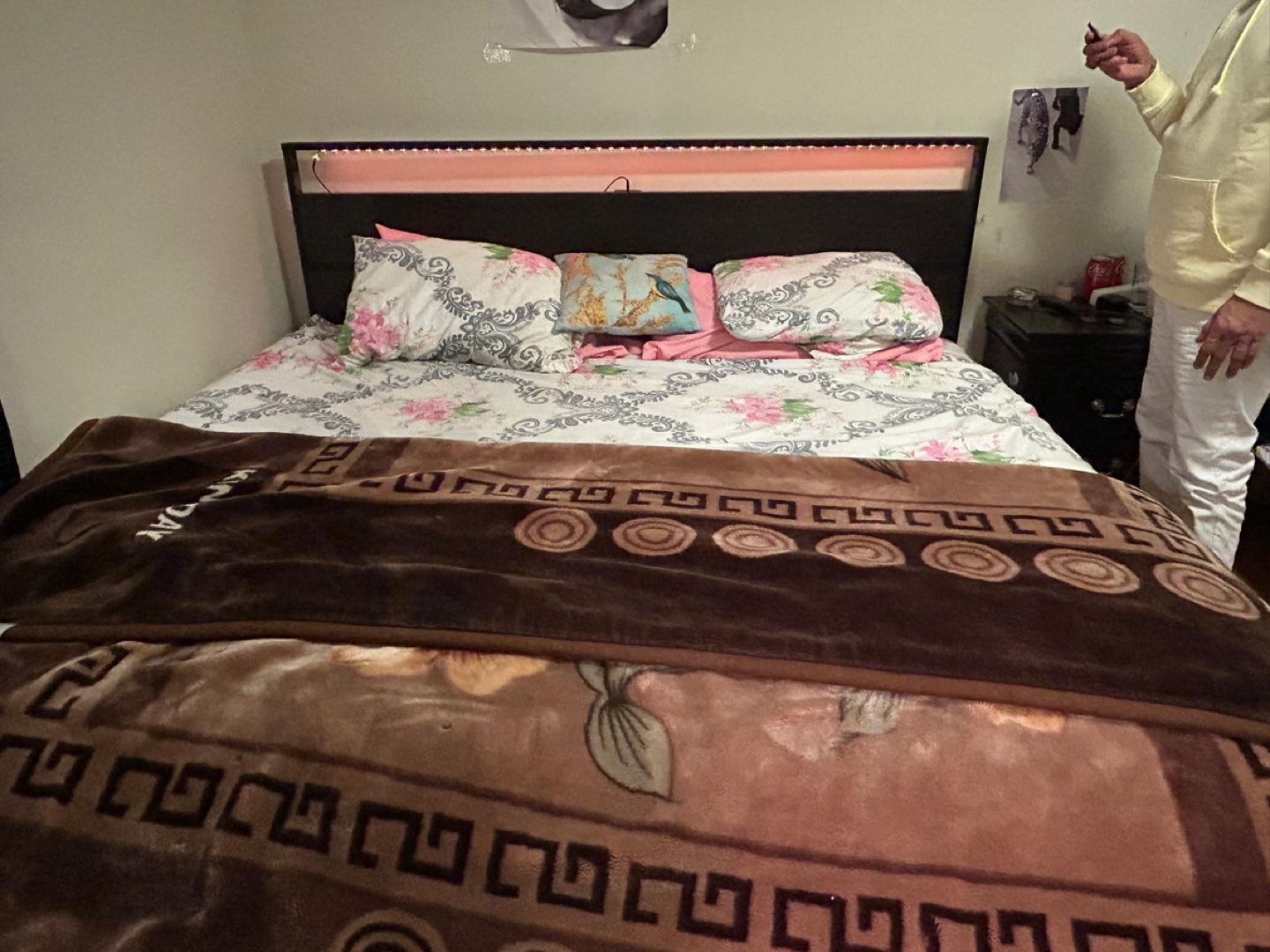 King Size Bed Frame with LED Headboard - photo 3