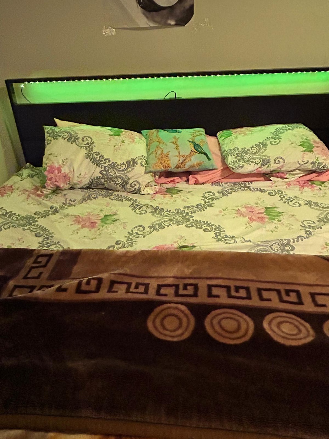 King Size Bed Frame with LED Headboard - photo 2