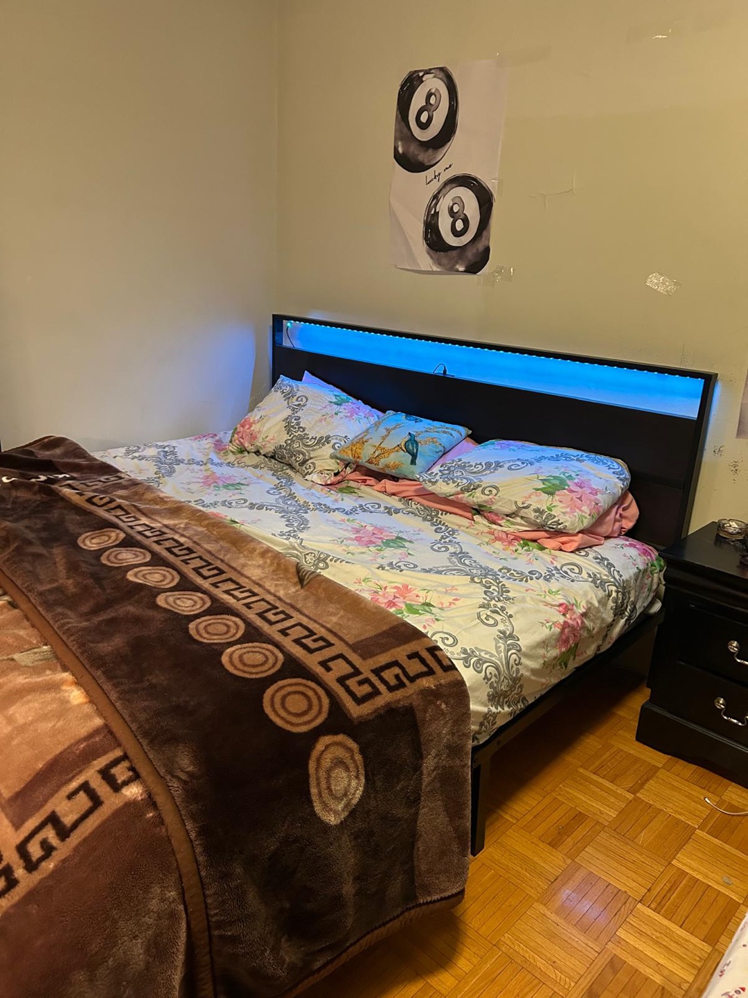 King Size Bed Frame with LED Headboard - photo 5