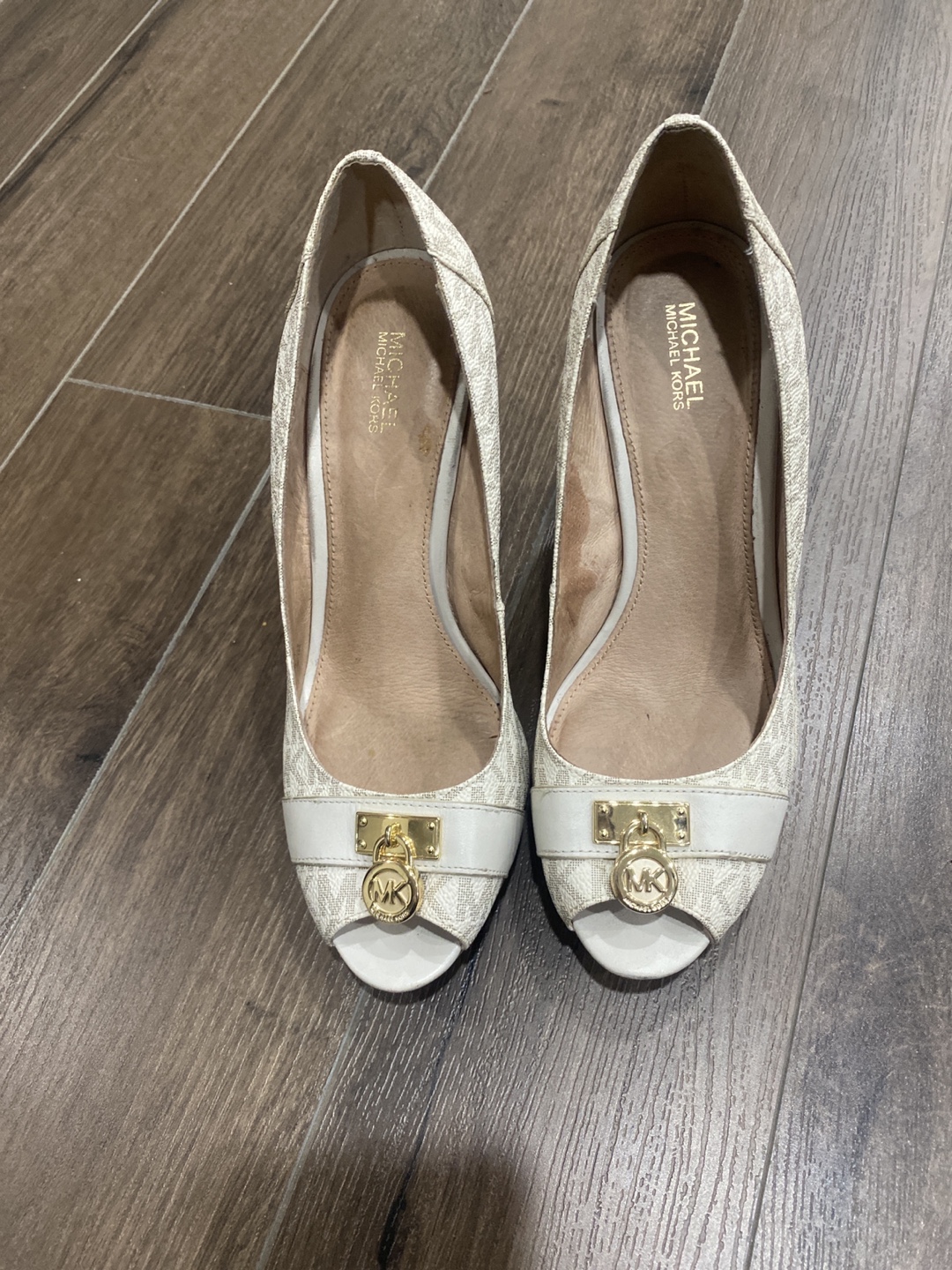Michael Kors peep-toe wedge heels