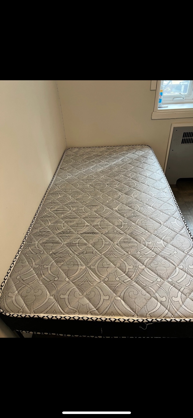 Twin Mattress and Metal Frame