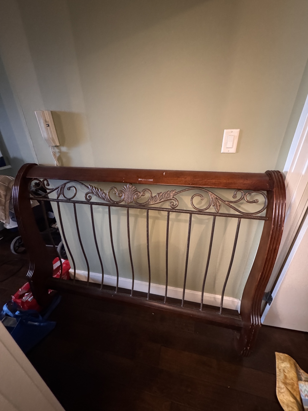 Queen Size Bed Frame with Metal Headboard - photo 3