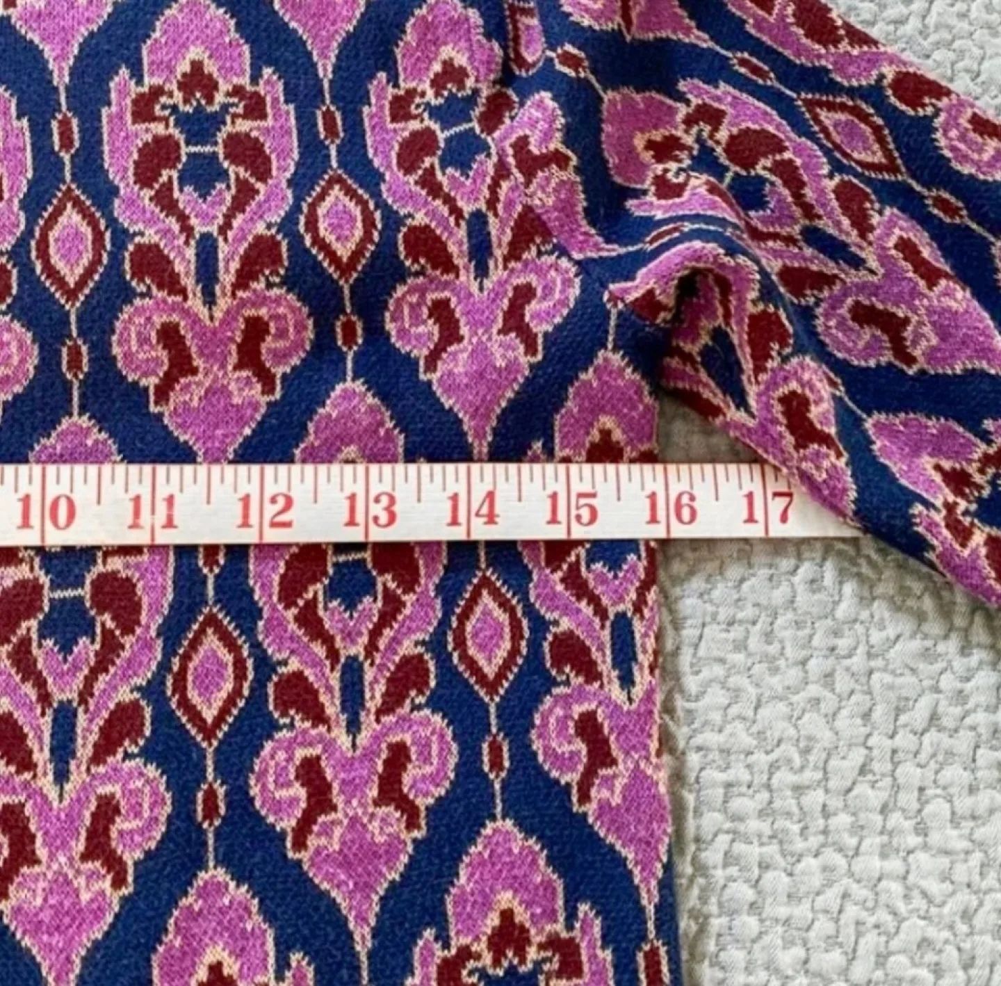 Lands' End Women's Petite Cardigan, Size XS, Damask Pattern image indicator(2)