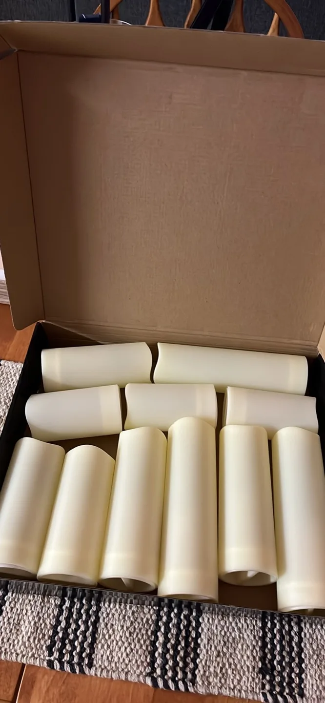 12 Pack Outdoor Flameless Candles. No Remote image indicator(2)