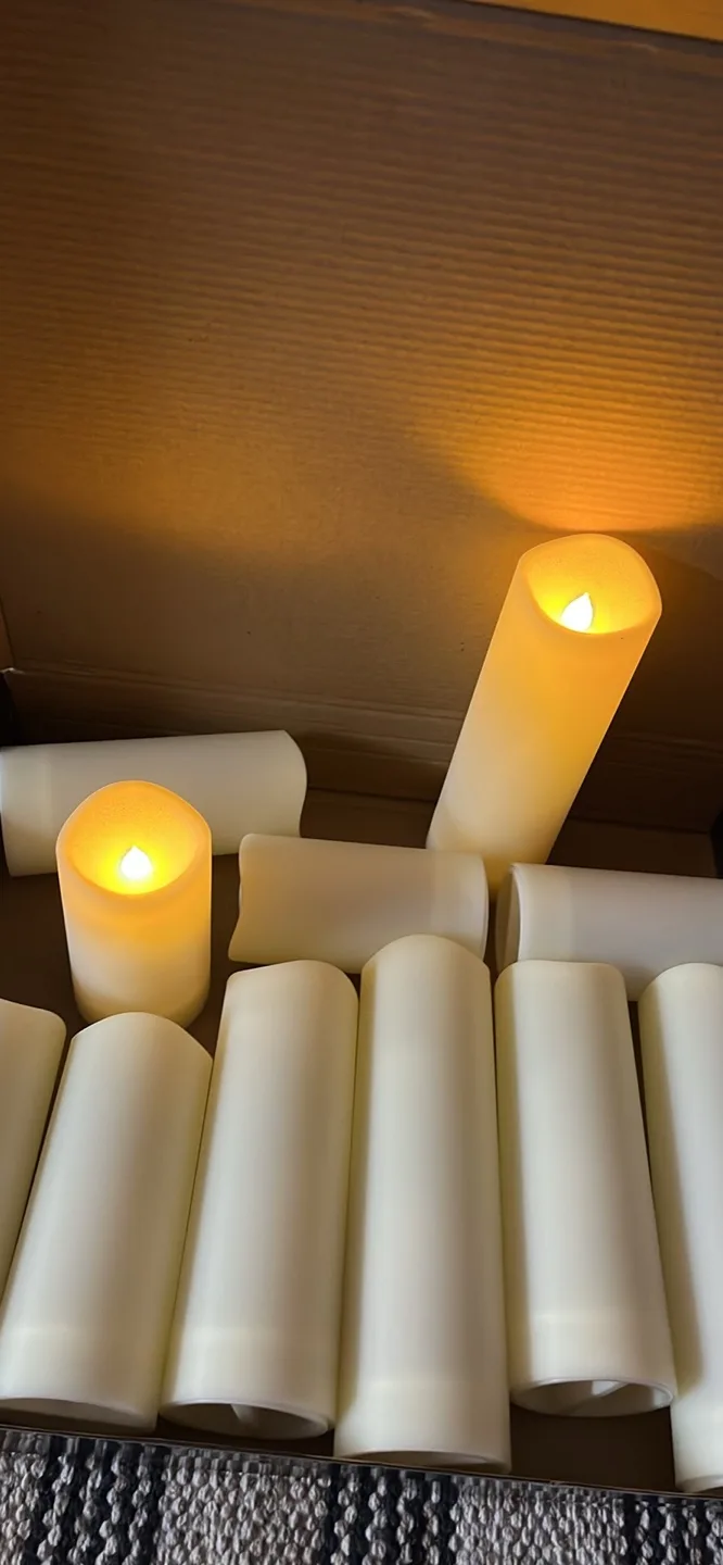 12 Pack Outdoor Flameless Candles. No Remote image indicator(3)