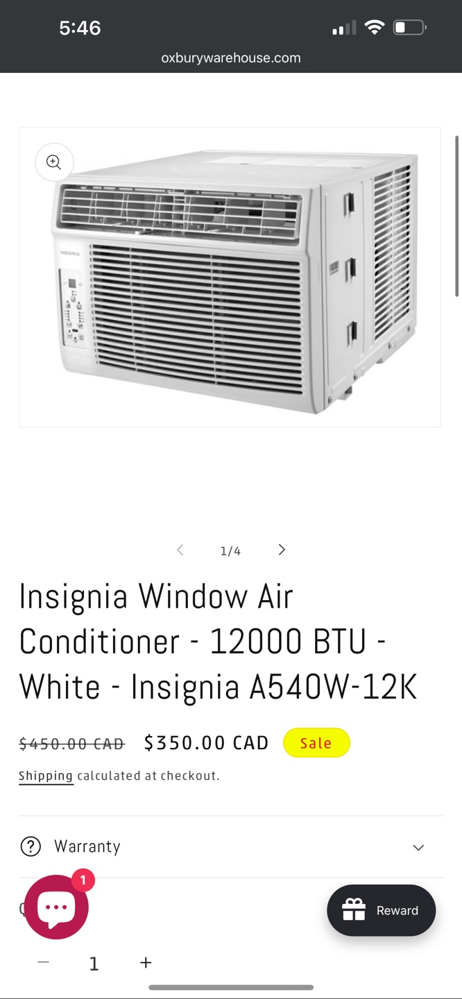 Insignia 12000 BTU Window Air Conditioner - White - A540W-12K - photo 3