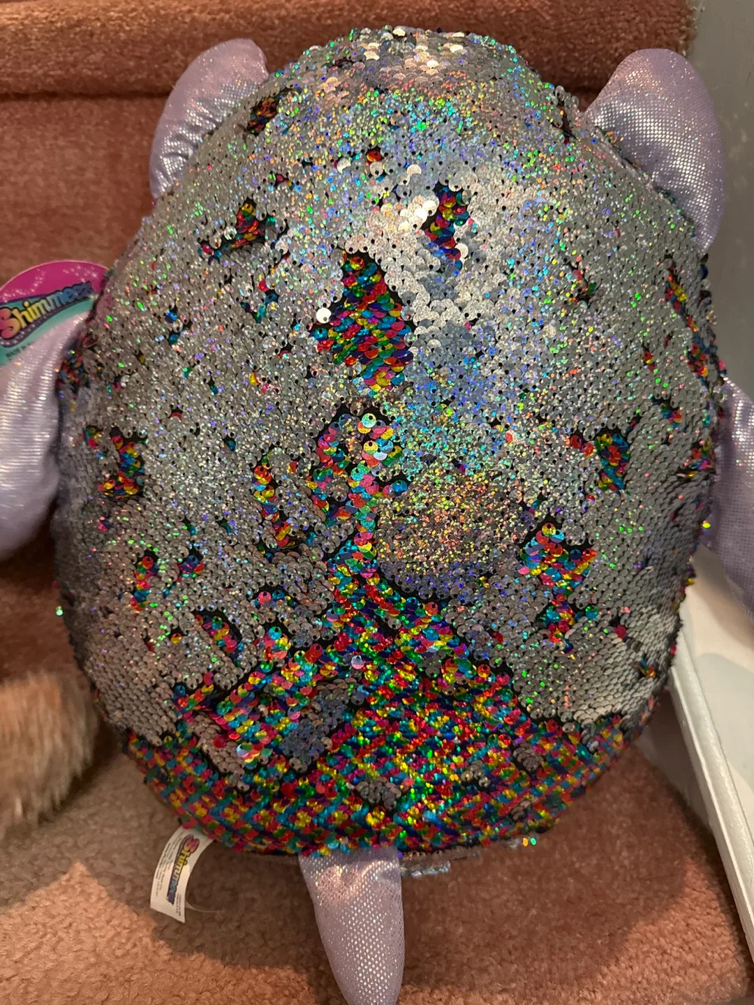 Shimmereez Reversible Sequin Owl Plush Pillow image indicator(3)