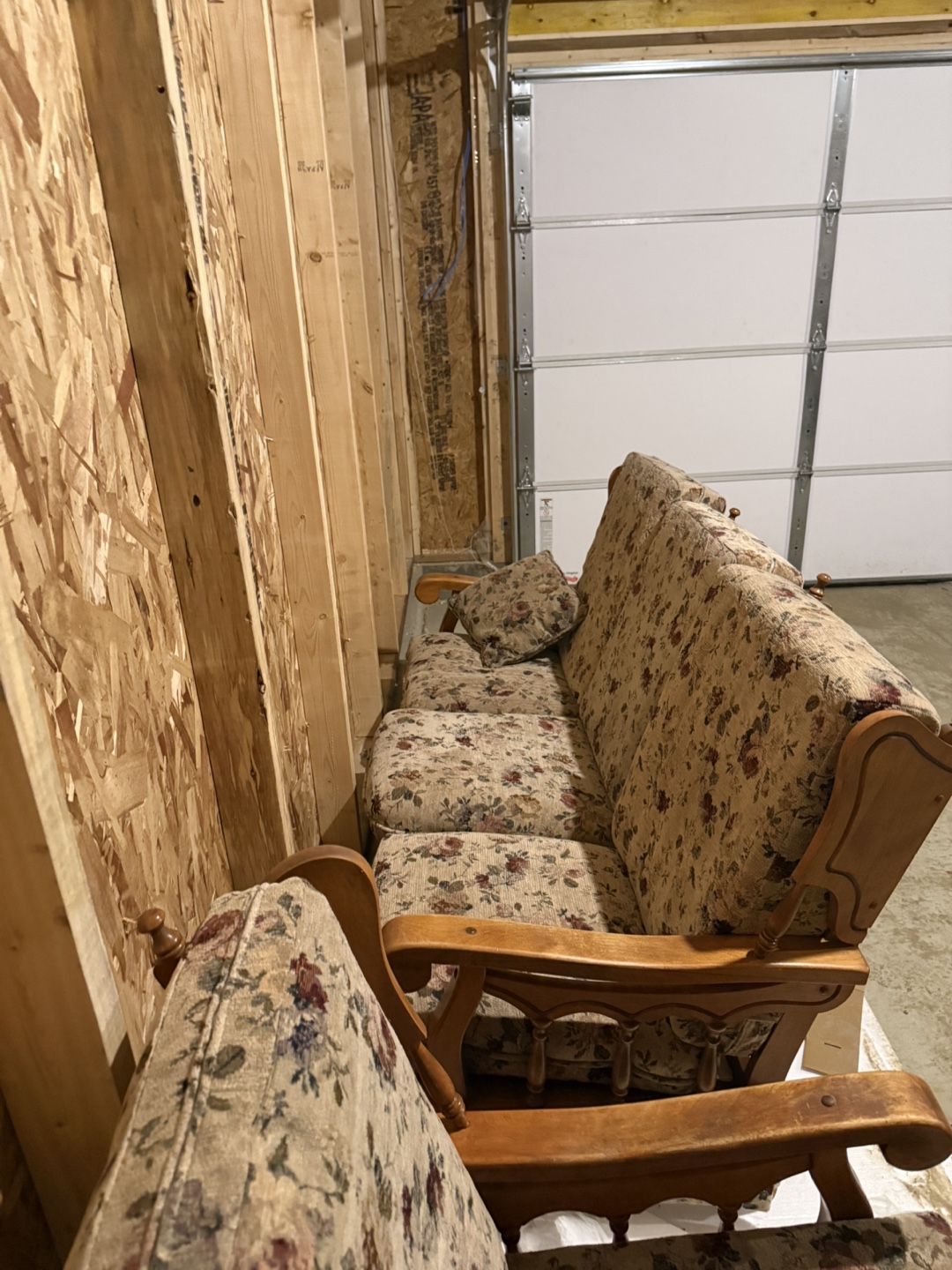 Vintage Floral Sofa and Matching Chair Set - photo 3