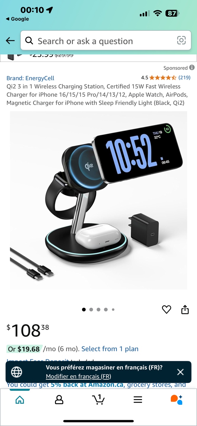 EnergyCell Qi2 3-in-1 Wireless Charging Station
