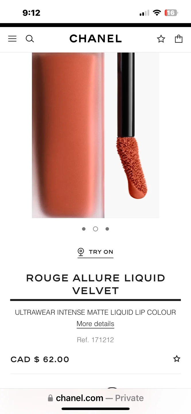 CHANEL Matte Liquid Lip Colour - 212 Stupéfiante image indicator(3)