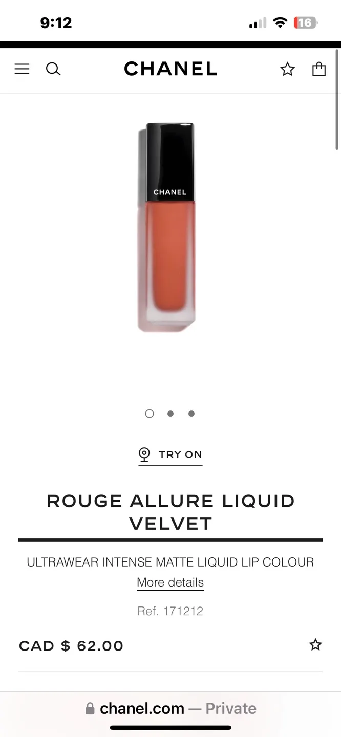 CHANEL Matte Liquid Lip Colour - 212 Stupéfiante image indicator(2)