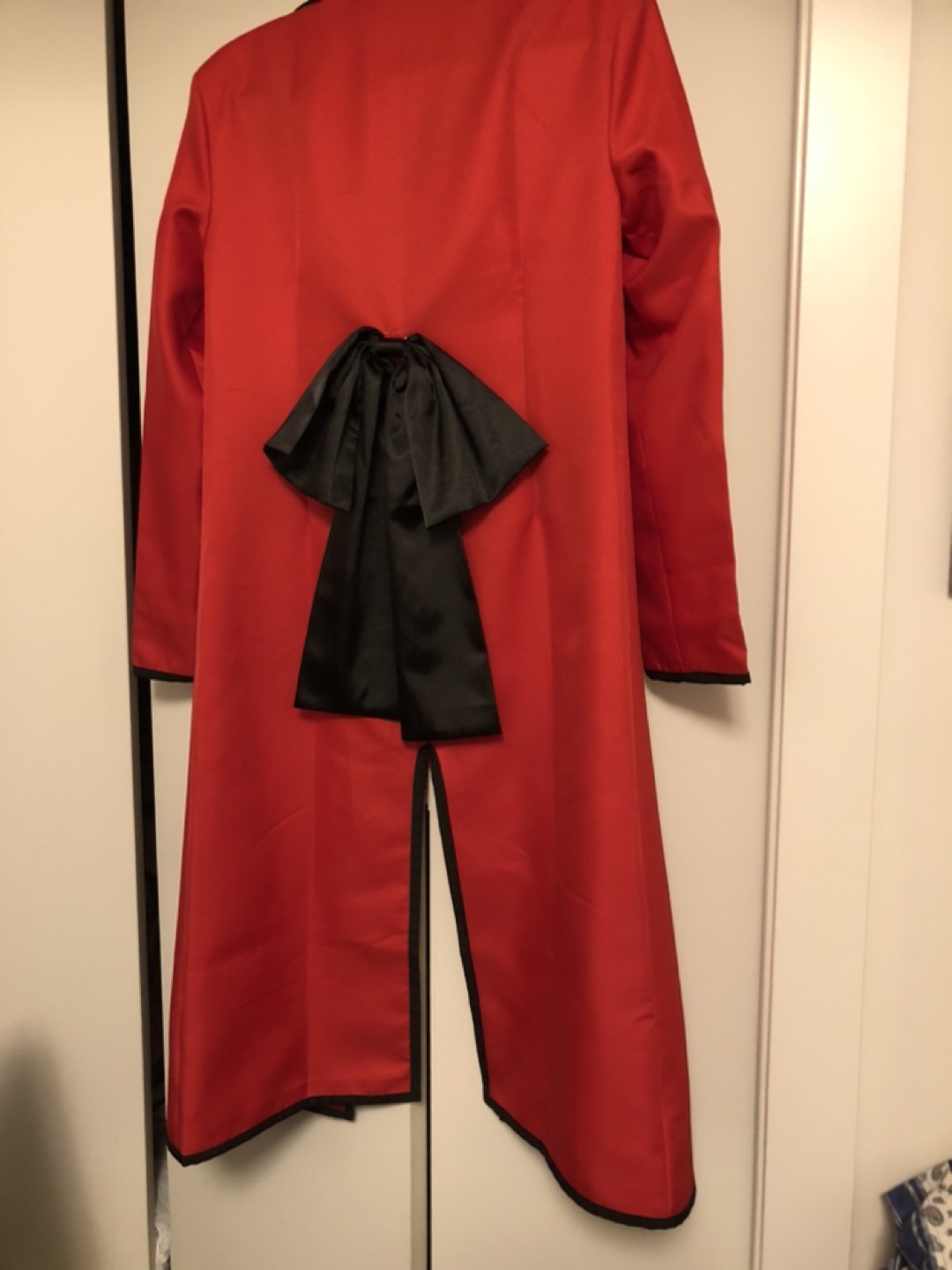 Red Coat with Black Trim and Bow - photo 2