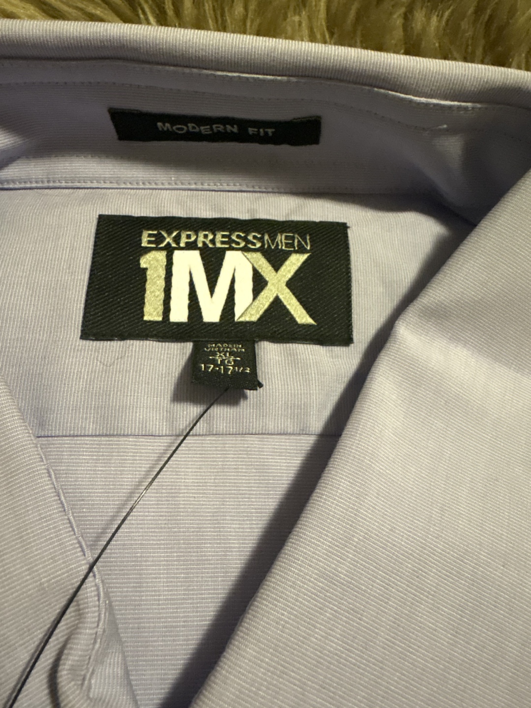 Express Men's Modern Fit Purple Dress Shirt - XL - photo 3