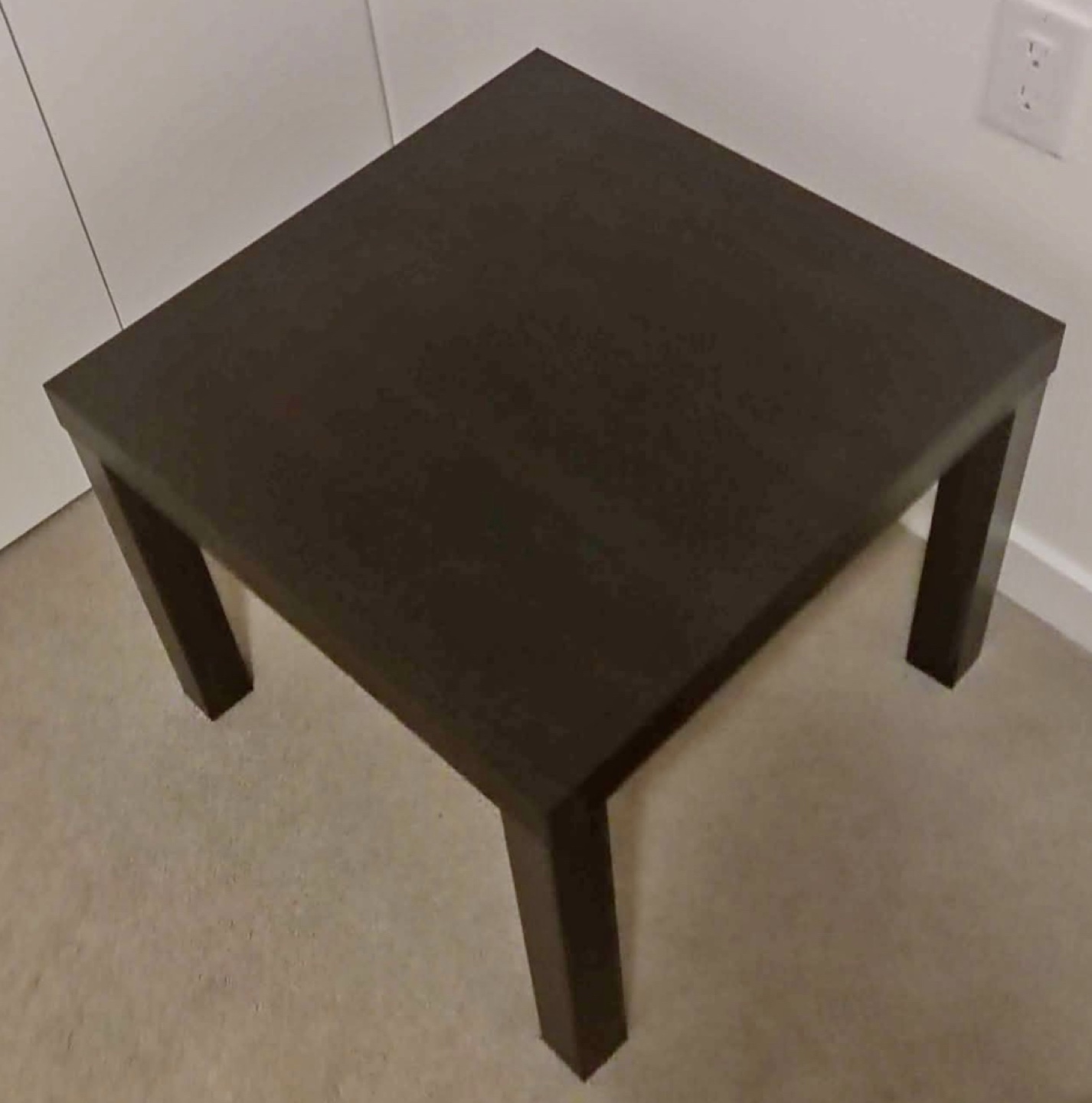 Dark Brown Square End Table