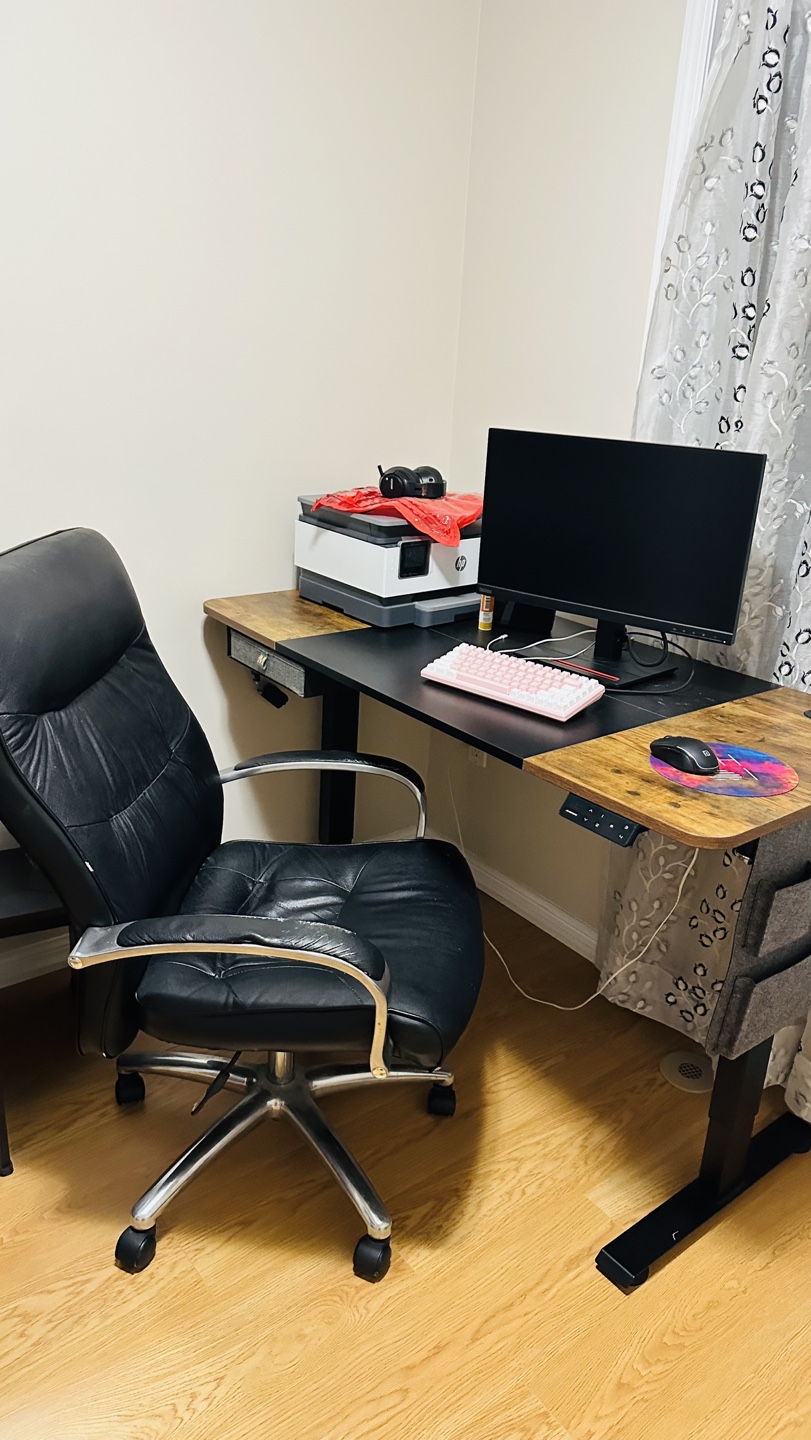 Electric Standing Computer Desk with chair