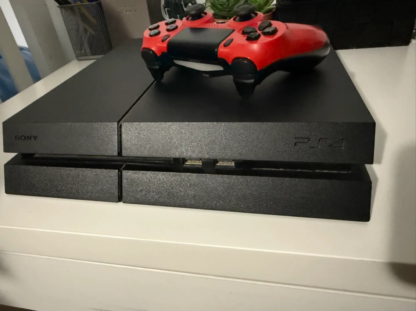 Sony PlayStation 4 Console with Red Controller image indicator(2)