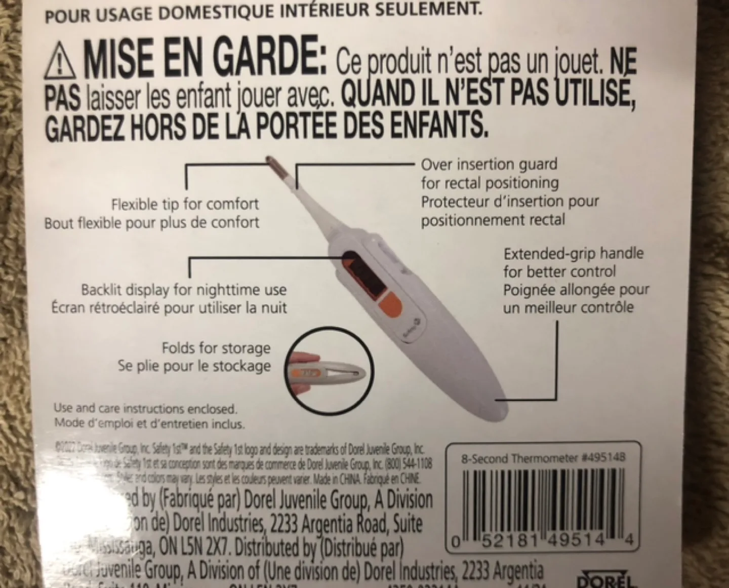 Safety 1st 8-Second Thermometer and 1st Grooming Kit Bundle image indicator(3)