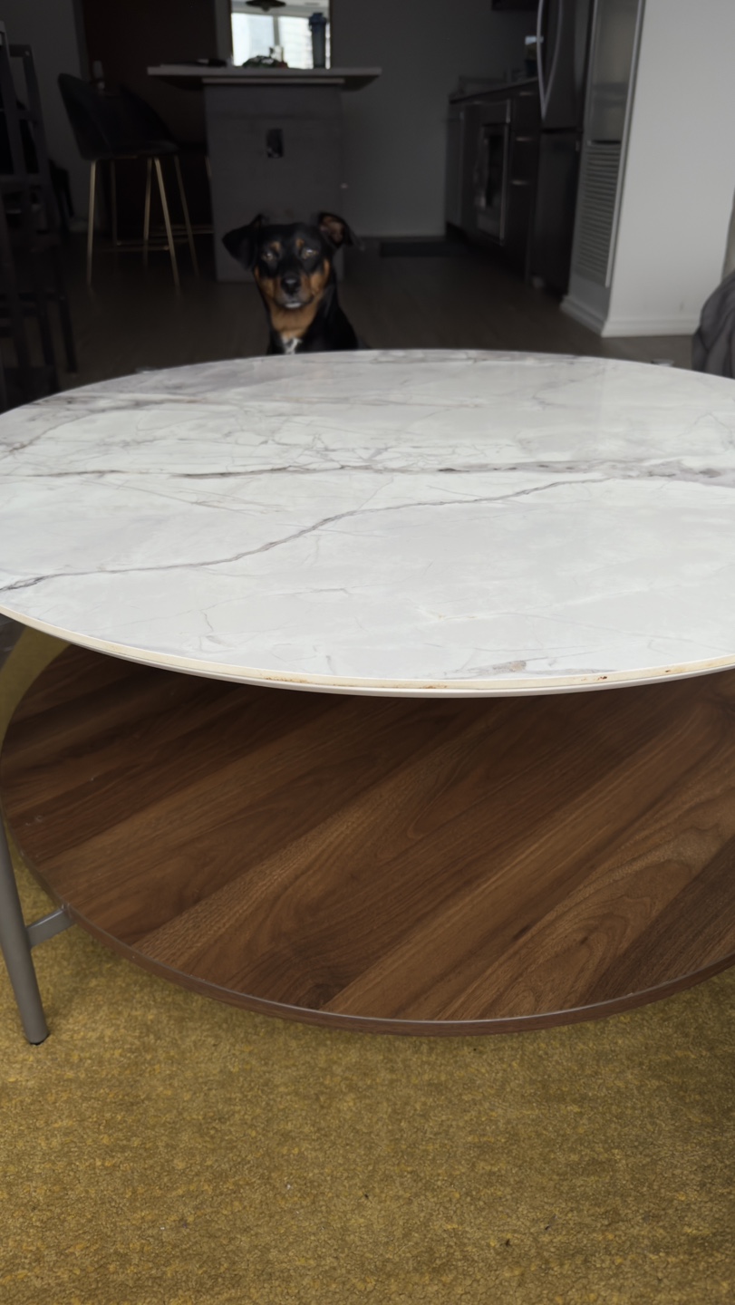 Two-Tier Round Coffee Table - Marble Top - photo 5