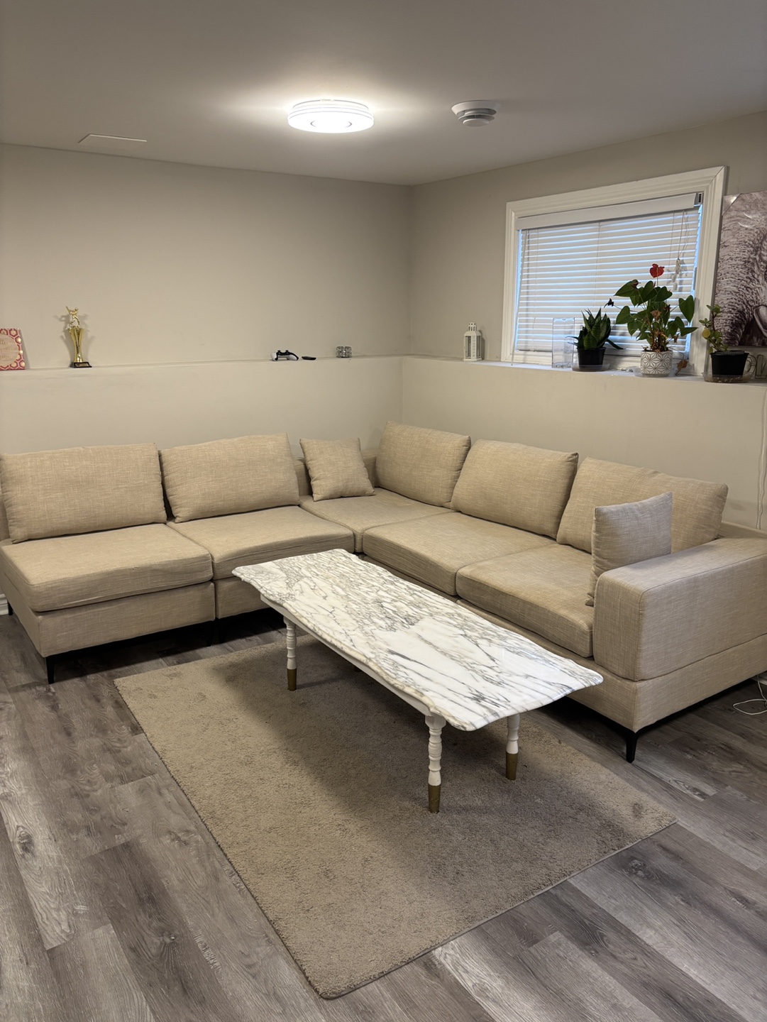 Beige Sectional Sofa - photo 2