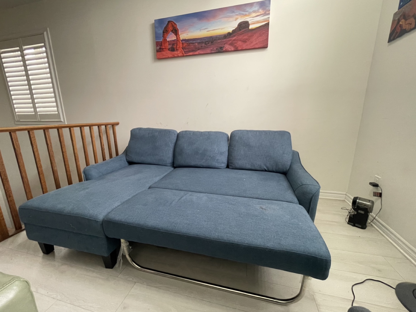 Teal Sectional Sofa Sleeper - photo 2