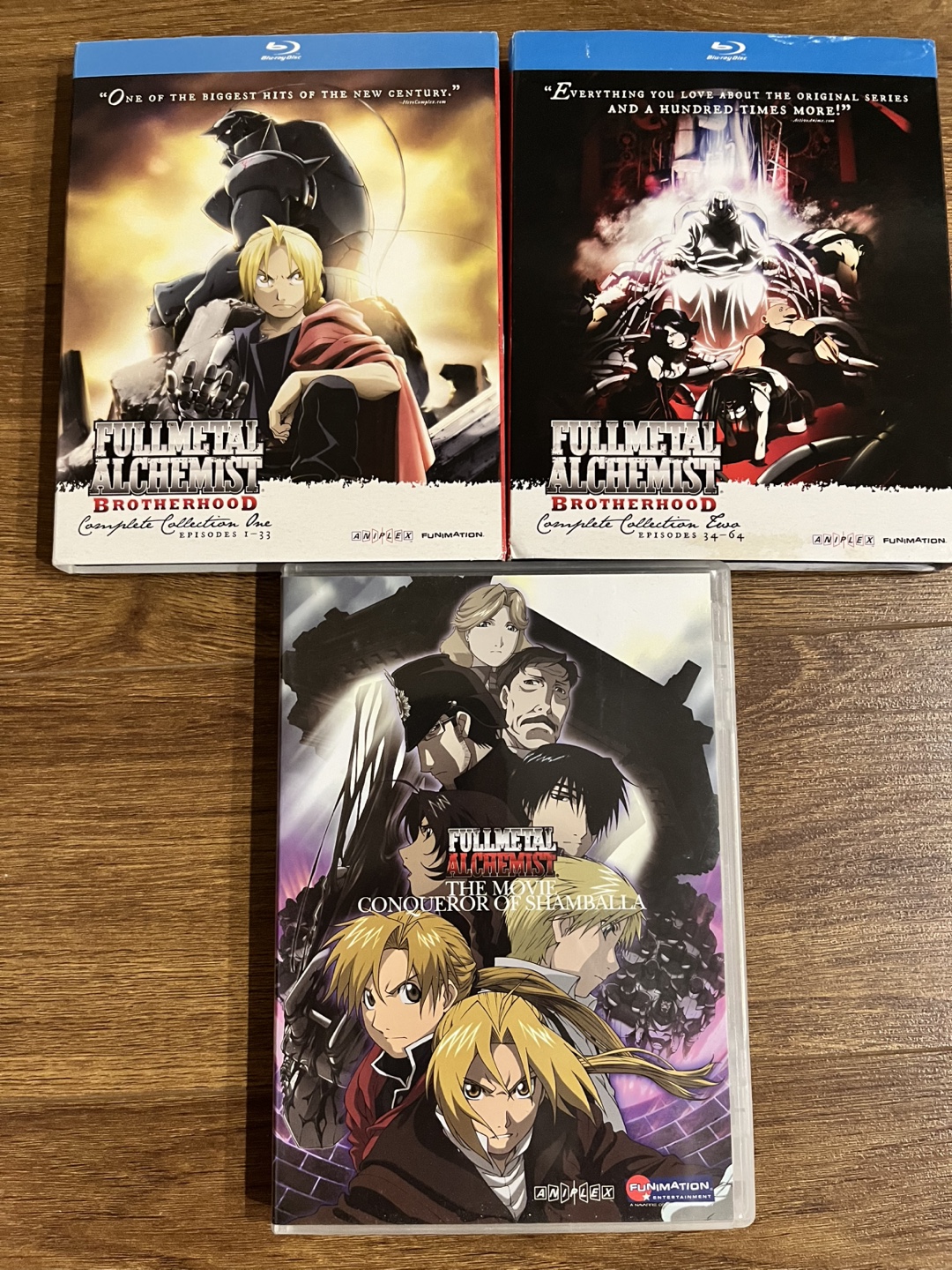 Fullmetal: Brotherhood Complete Blu-ray and Movie (DVD)