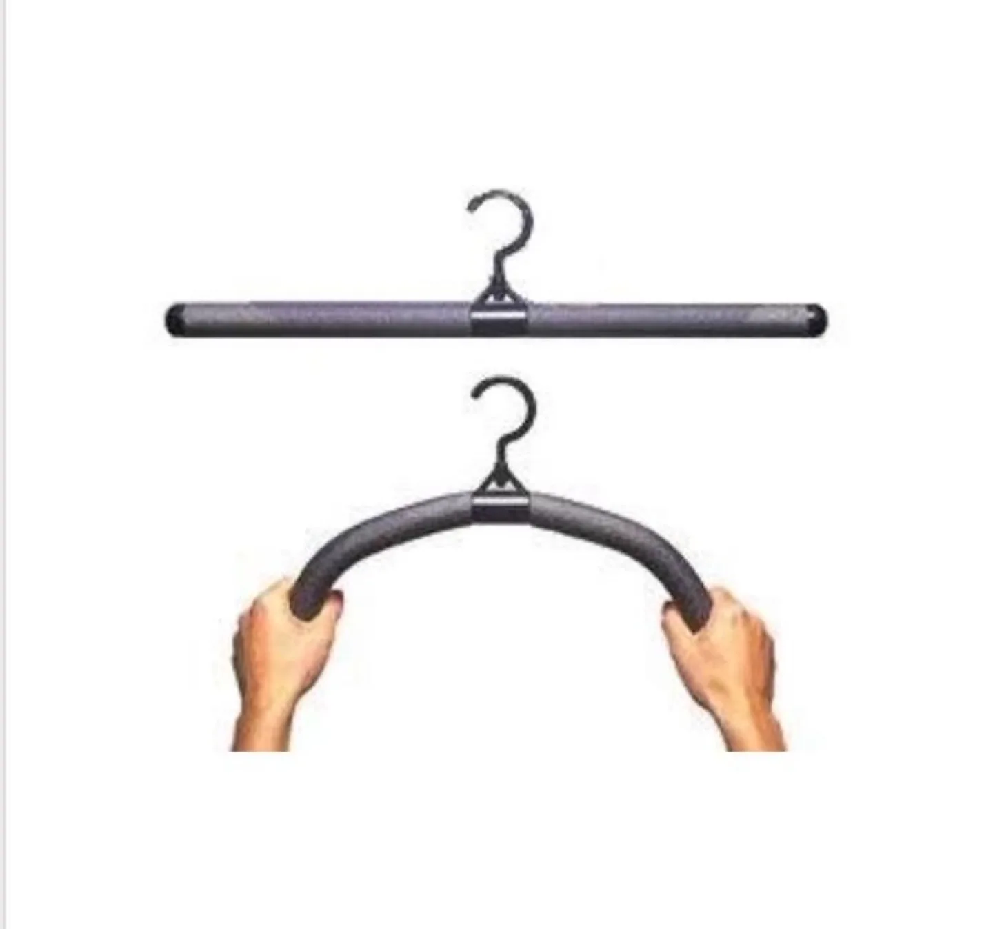 Black Bendy Foam Clothes Hangers (Set of 20) image indicator(3)