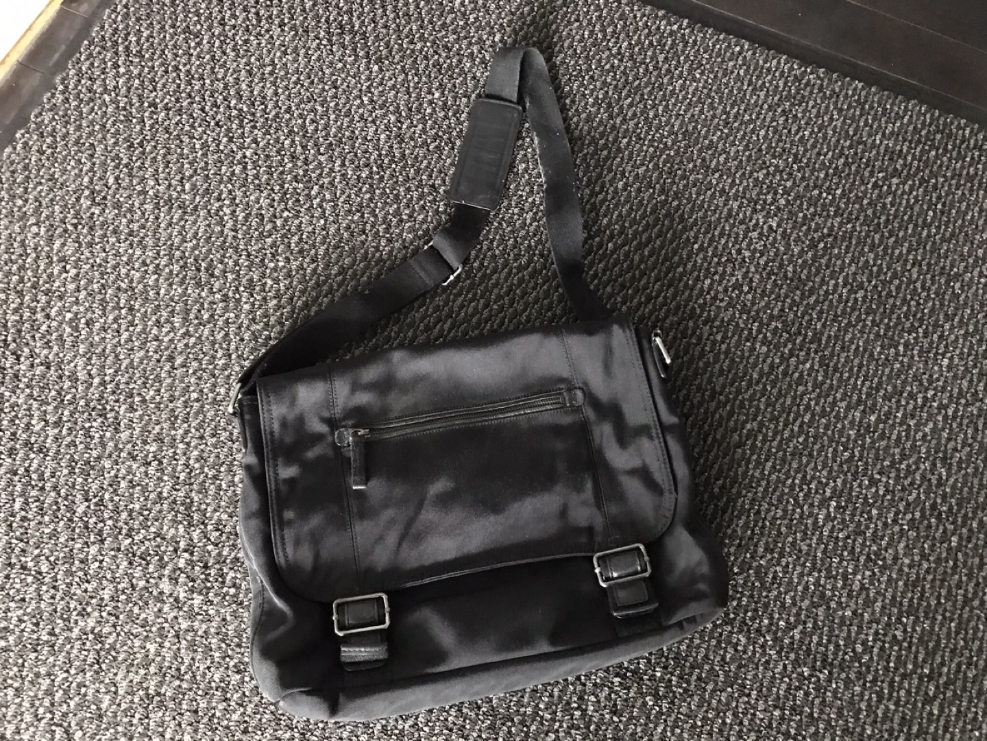 Banana Republic  Black Messenger Bag