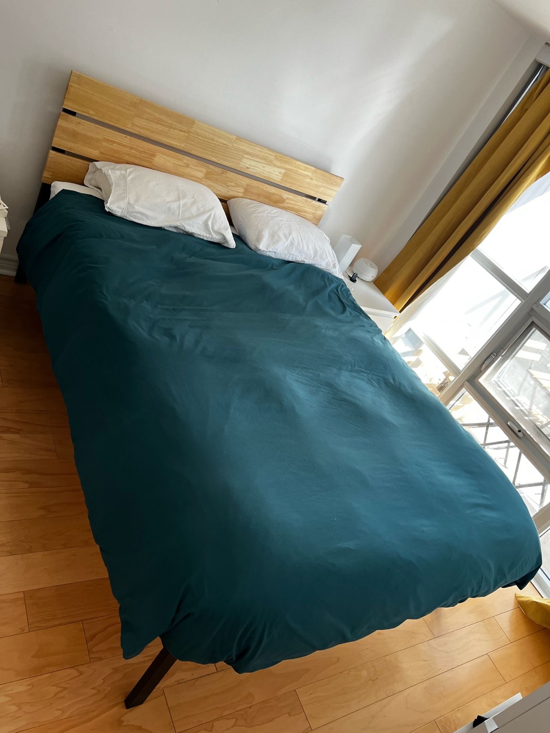 LAST OPPORTUNITY. IKEA Mattress Queen size & Platform Bed Frame