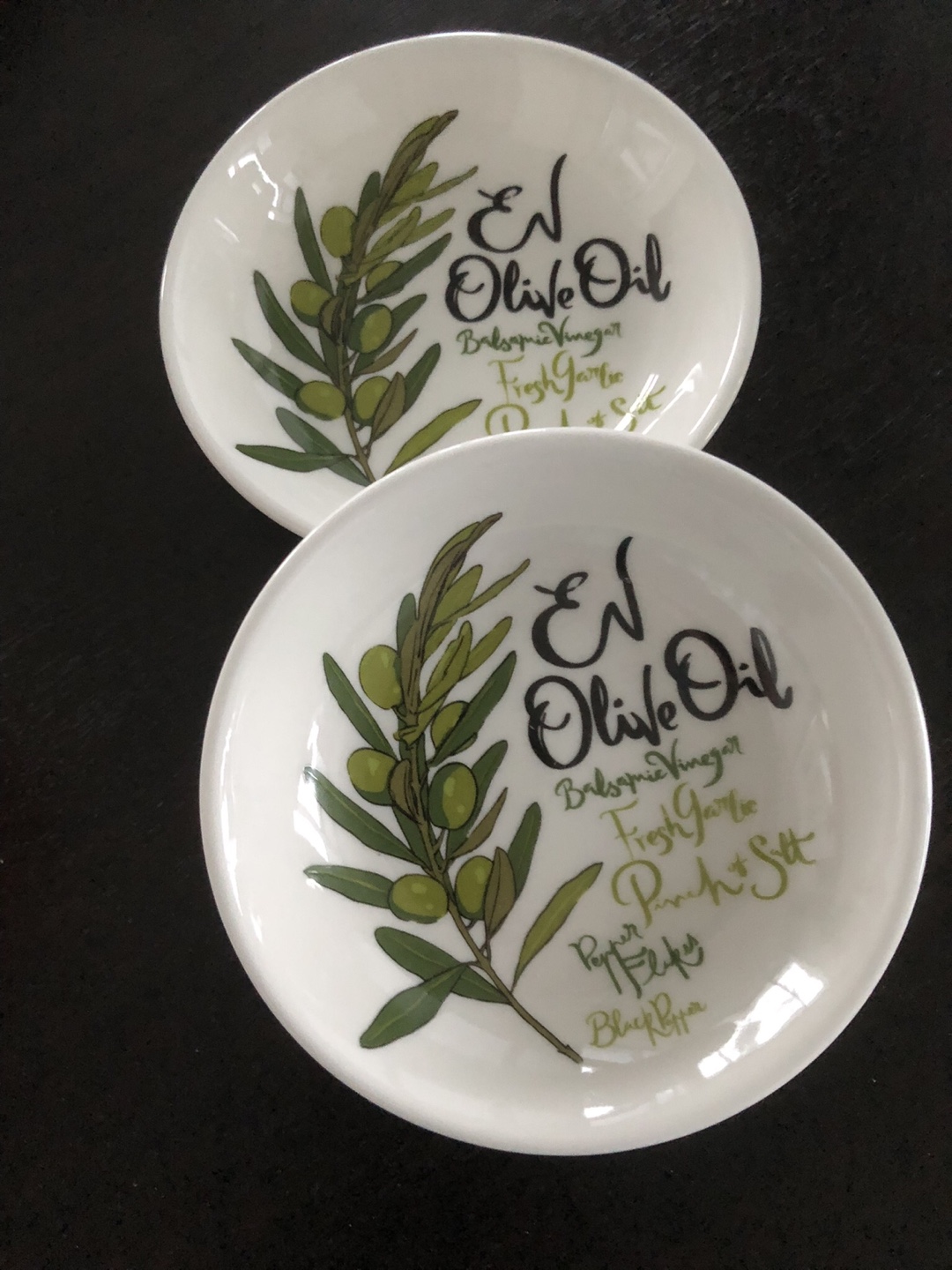 Set of Two Olive Oil Dishes