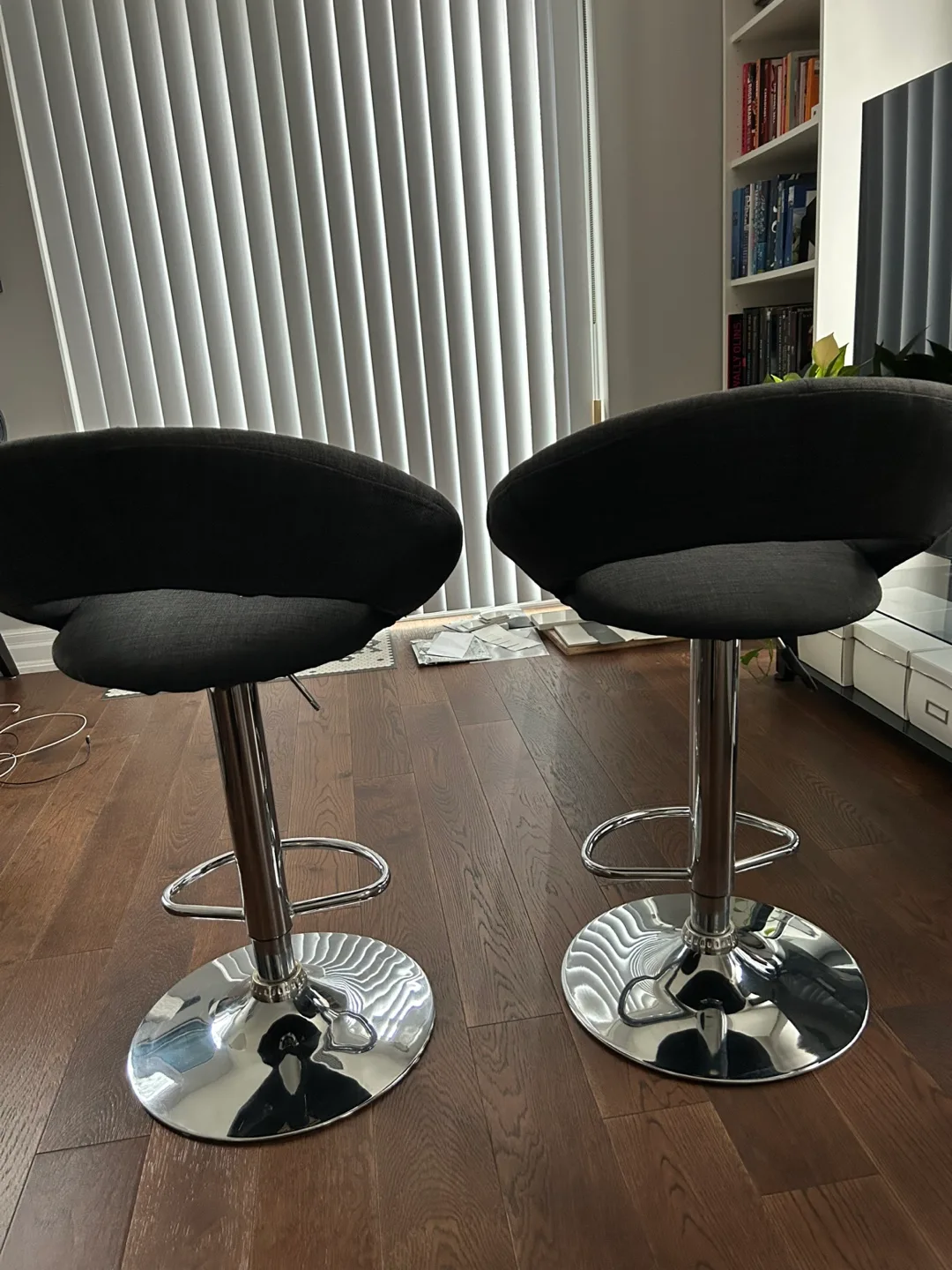 Pair of Urban Barn Bar Padded Stools image indicator(5)