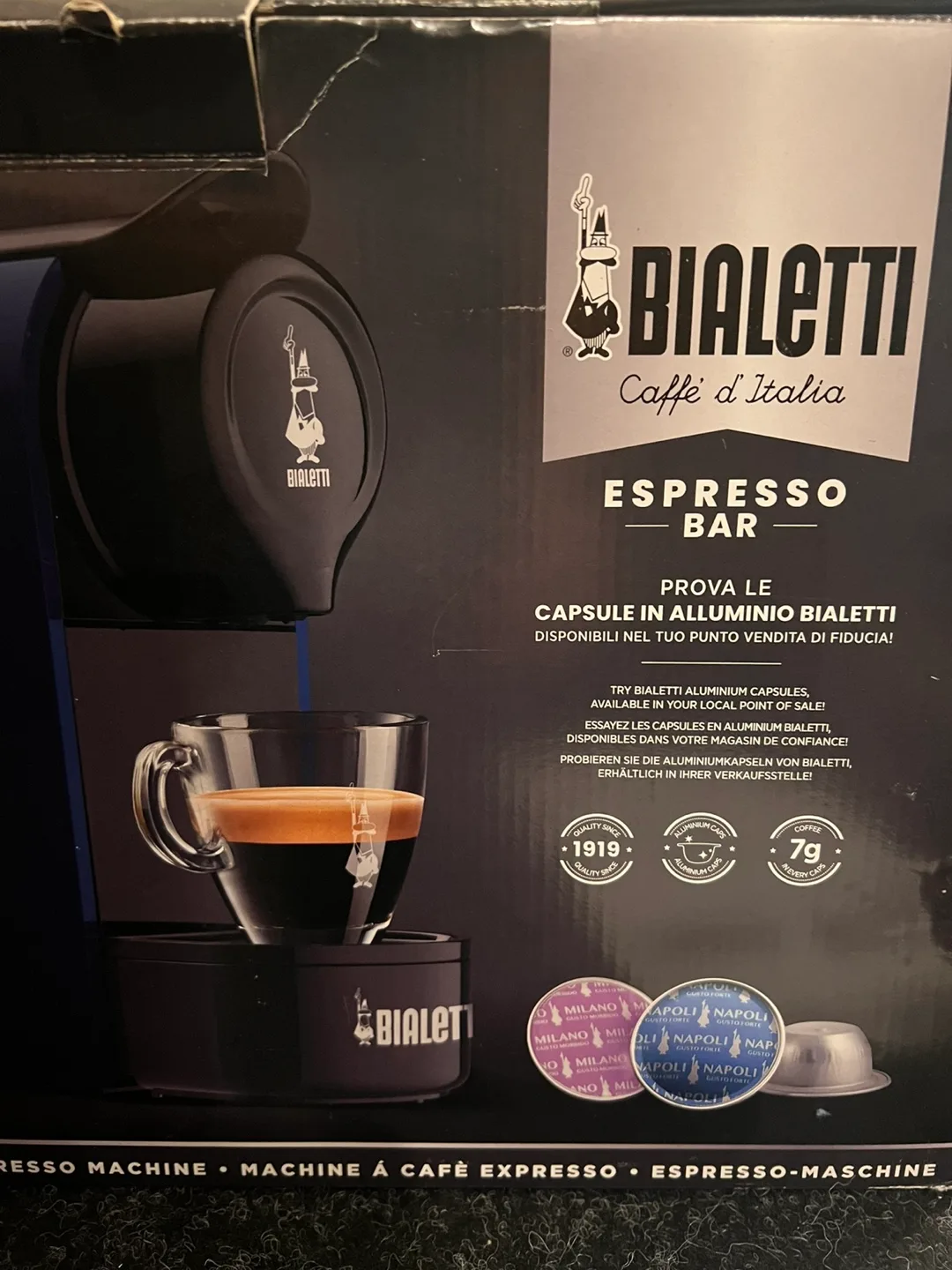 Bialetti Espresso Bar Capsule Coffee Machine - Blue image indicator(2)