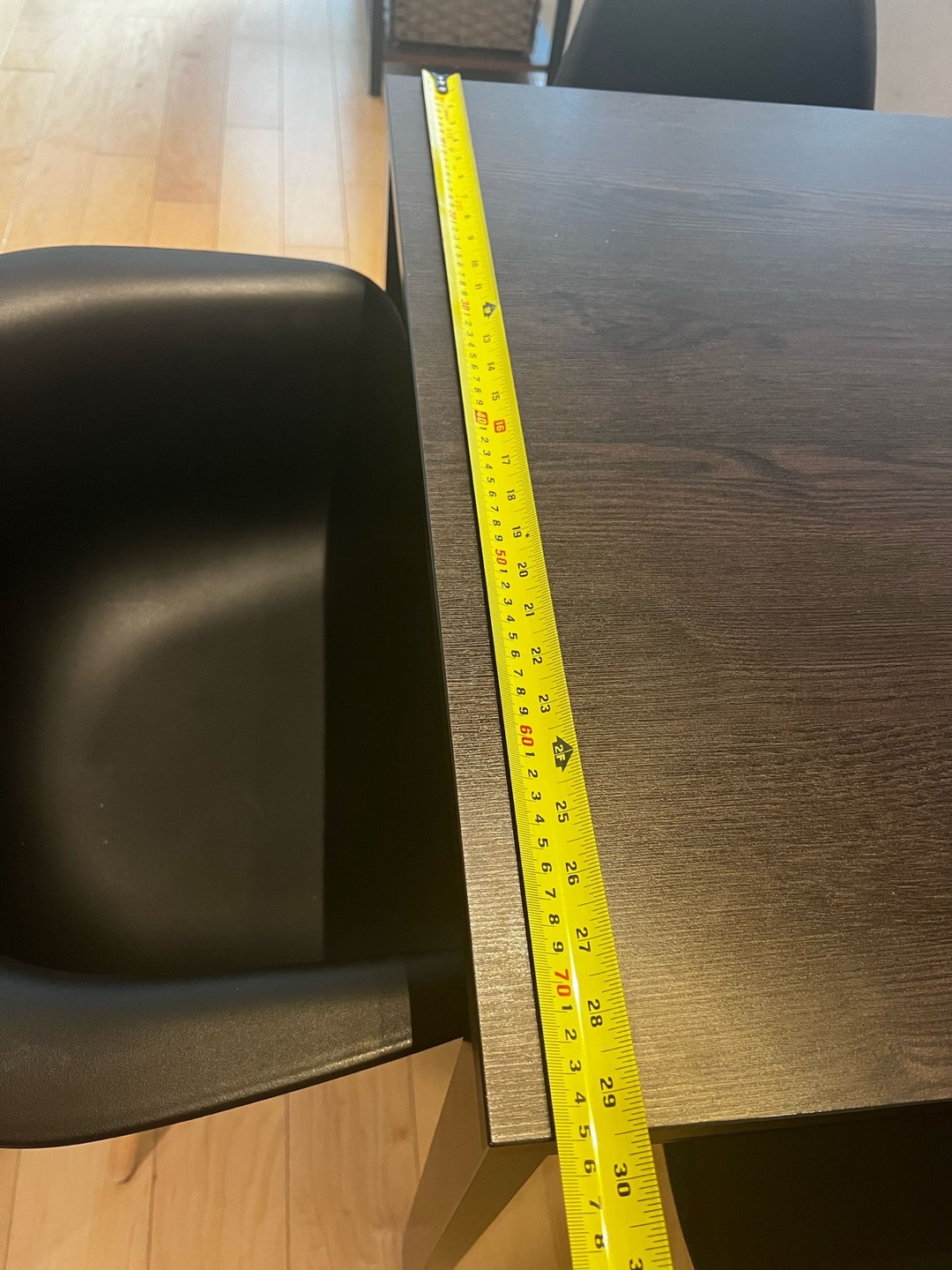 Modern Extendable Dining Table - Dark Wood Finish - photo 4