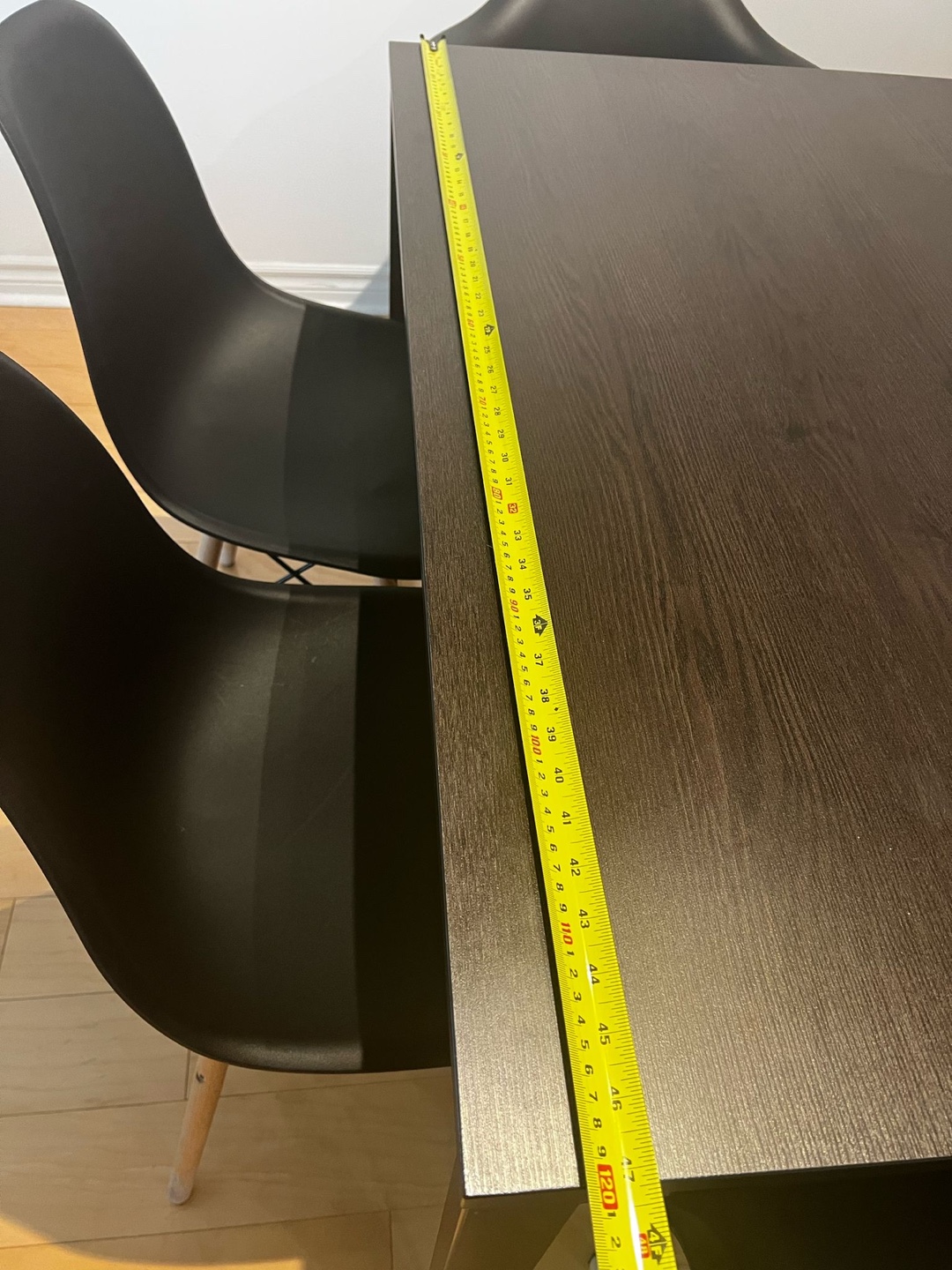 Modern Extendable Dining Table - Dark Wood Finish - photo 3
