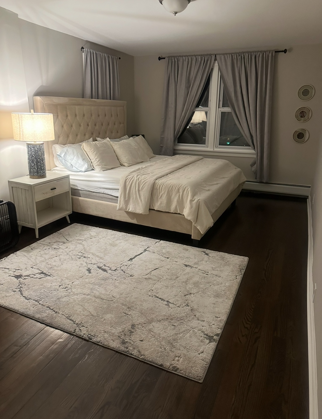 King Size Bed Frame with Upholstered Headboard - photo 3