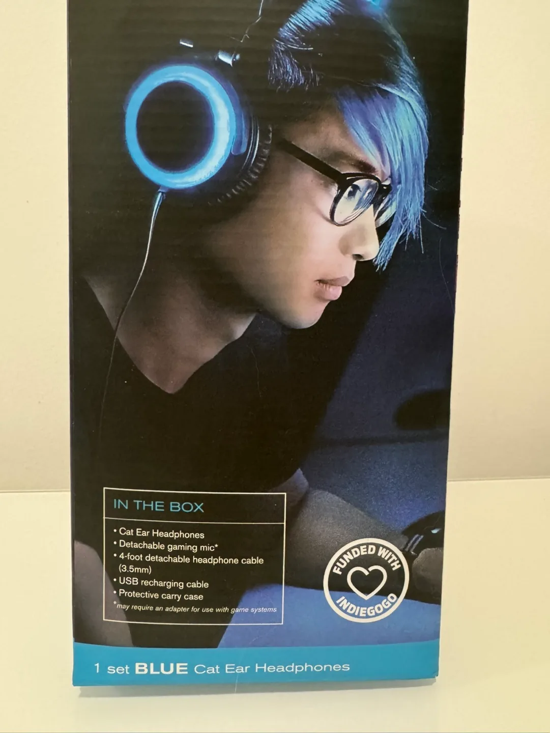 Brookstone Cat Ear Headphones - Blue image indicator(3)