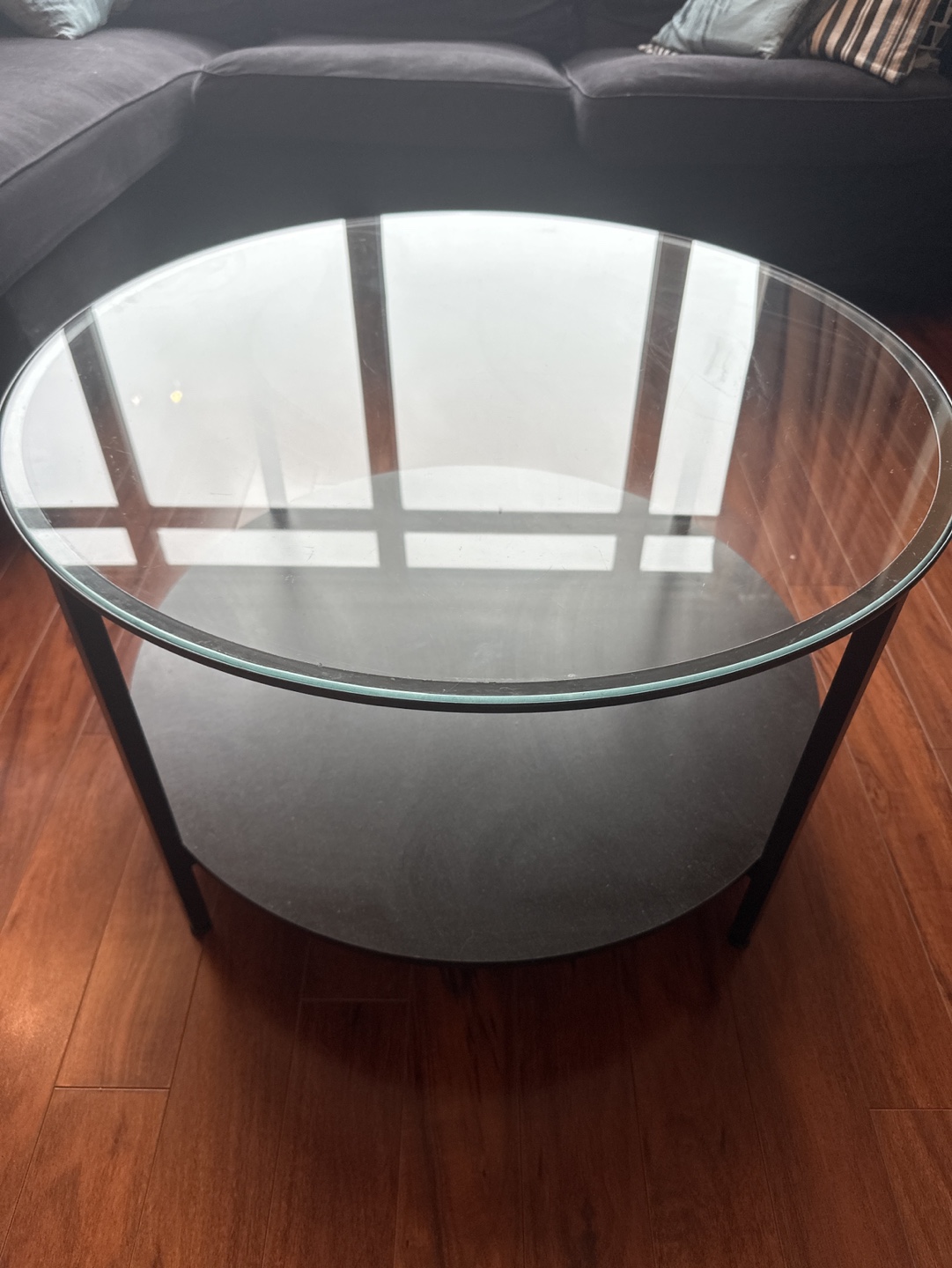 Round Glass Top Coffee Table