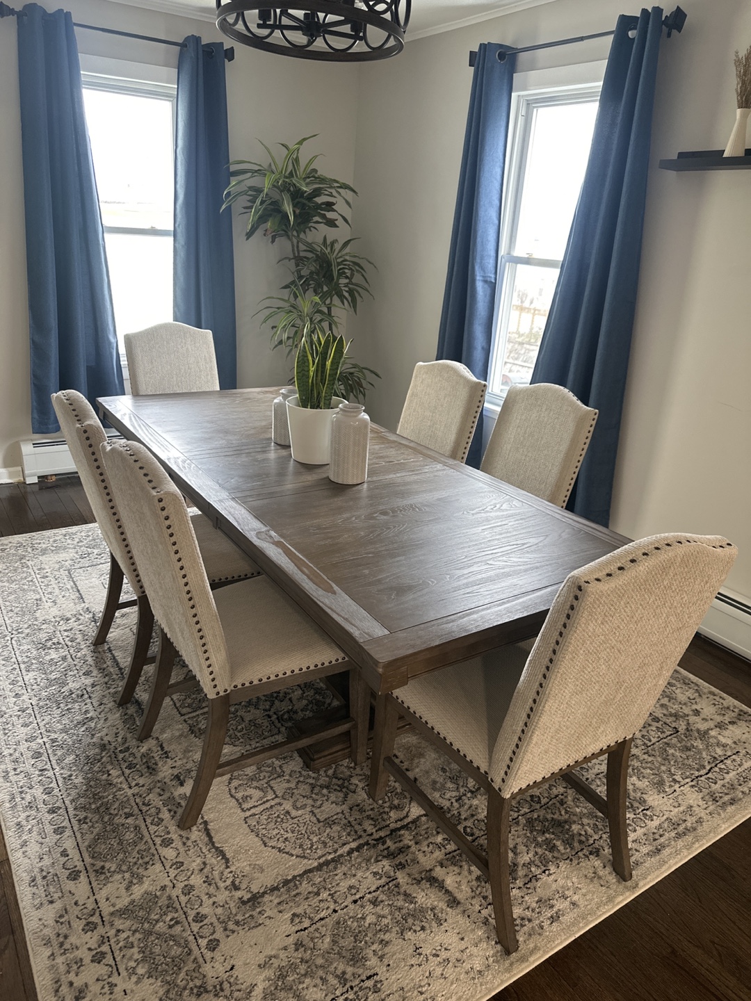 7-Piece Dining Set: Table and Six Chairs - photo 3