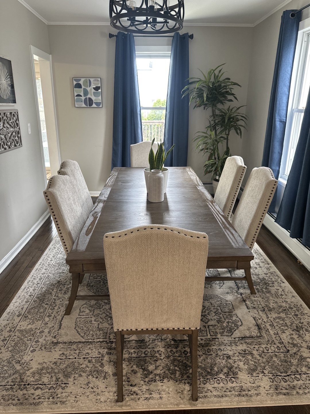 7-Piece Dining Set: Table and Six Chairs - photo 2