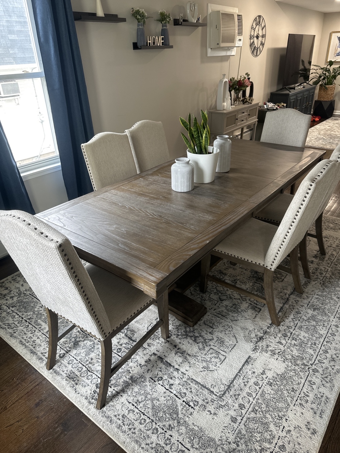 7-Piece Dining Set: Table and Six Chairs - photo 4