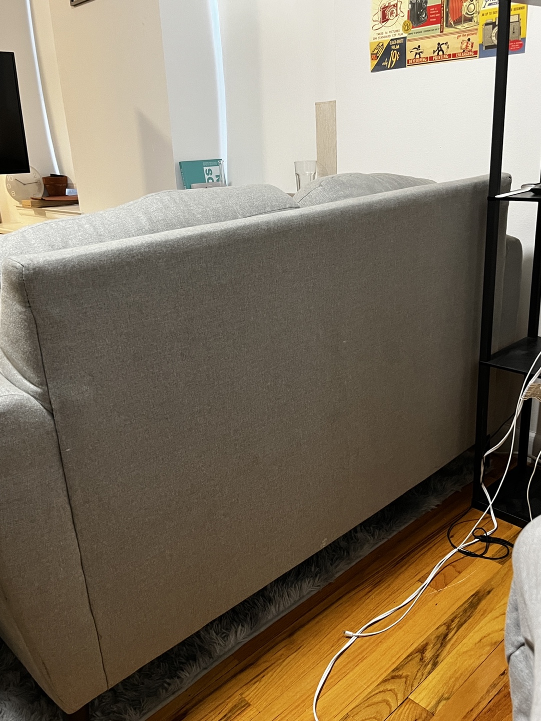 Gray Sofa and Black Coffee Table - photo 3