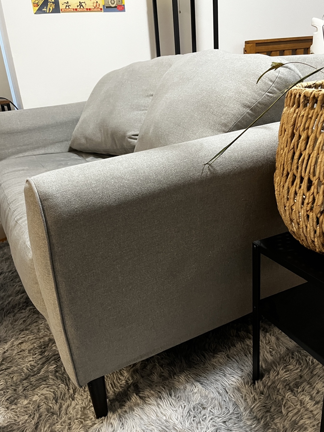 Gray Sofa and Black Coffee Table - photo 2