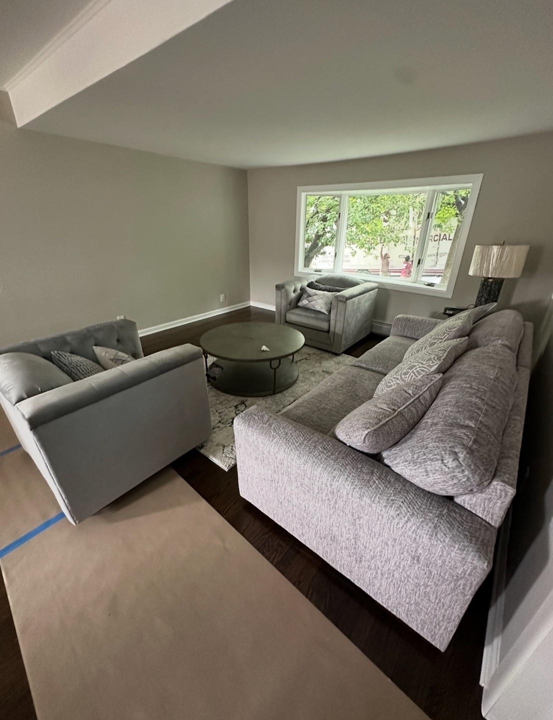 Gray Velvet Living Room Set - photo 5