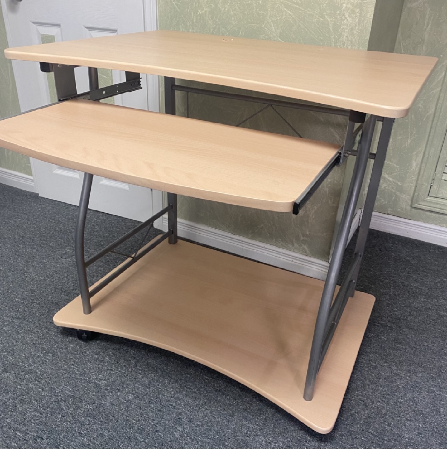 Computer Desk with Keyboard Tray - photo 2
