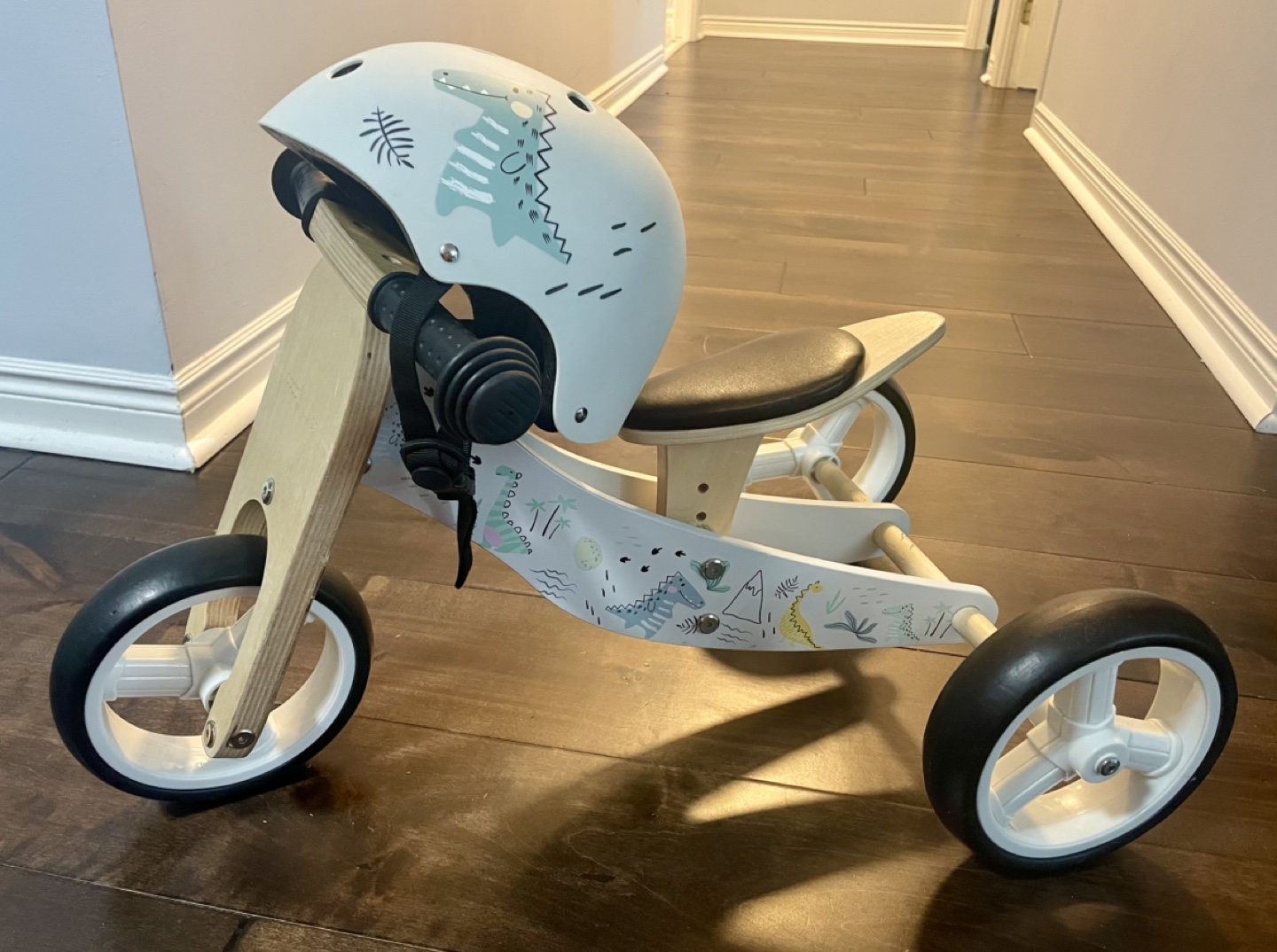 Coco Village Wooden Balance Bike with Helmet