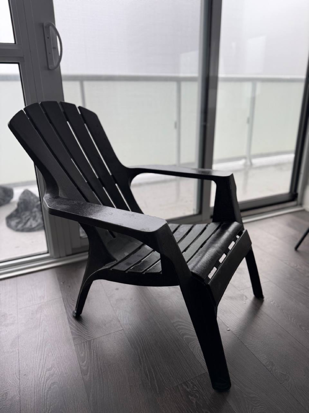 Black Plastic A-Frame Adirondack Chair