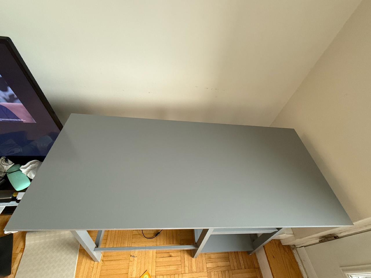 Grey Desk with Two Shelves - photo 2