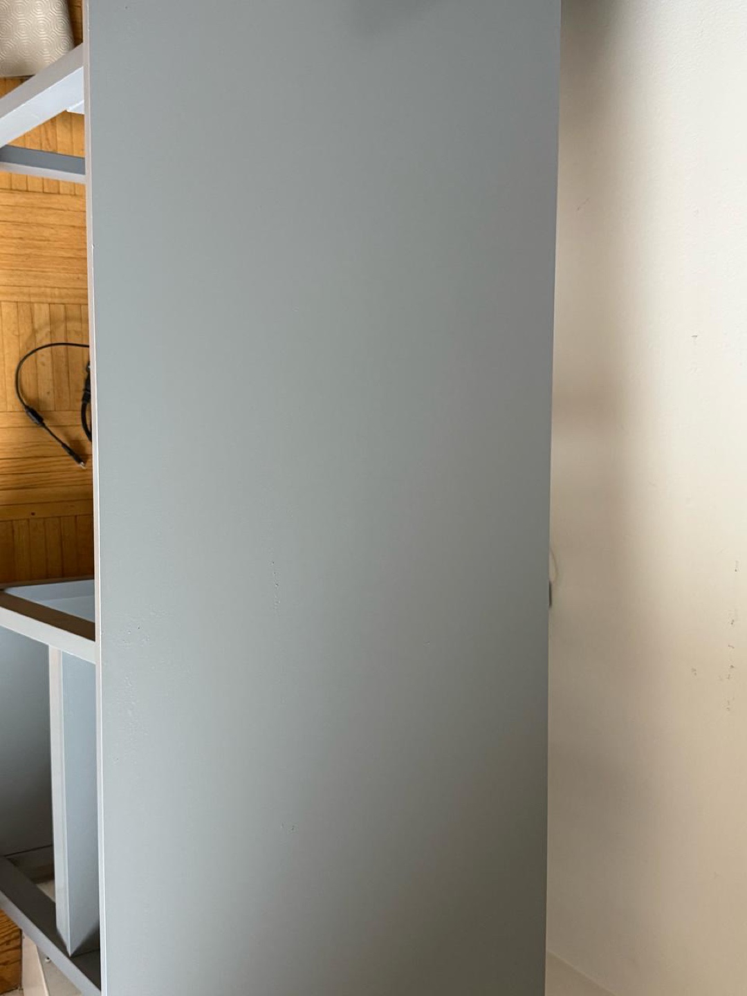 Grey Desk with Two Shelves