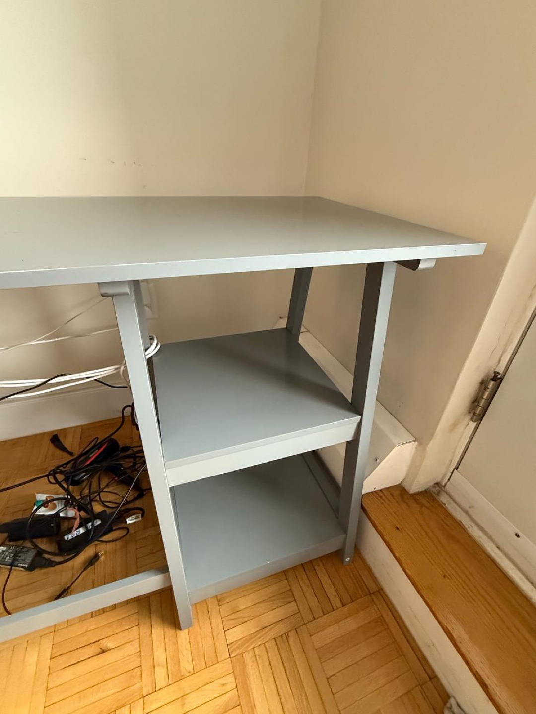 Grey Desk with Two Shelves - photo 4